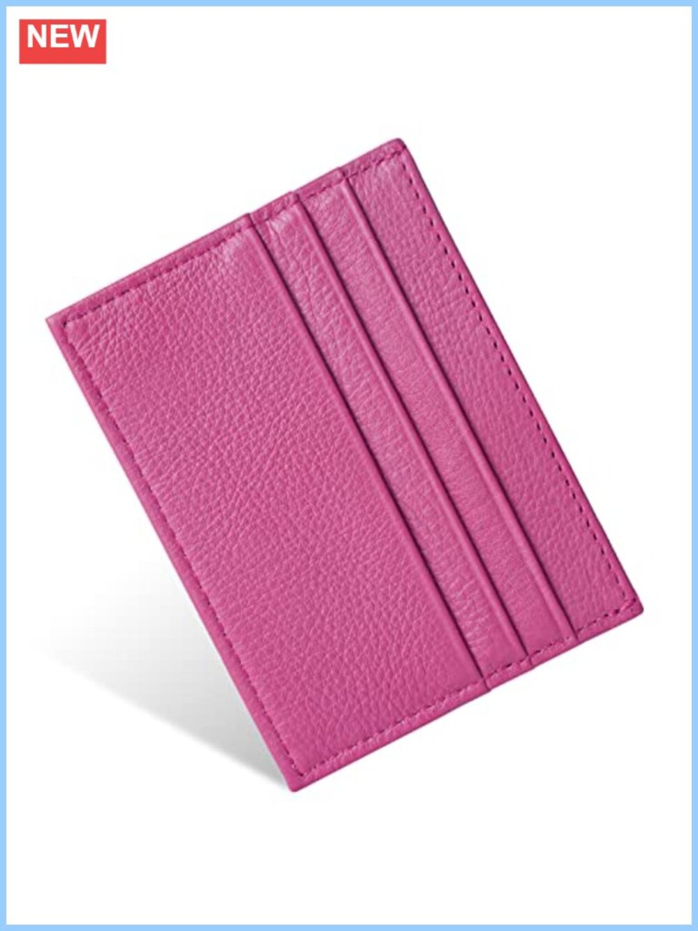 Leather RFID Blocking Minimalist Card Holder Wallet 6 Card Slots Slim